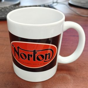 MUG -  NORTON - LOGO IN RED AND WHITE